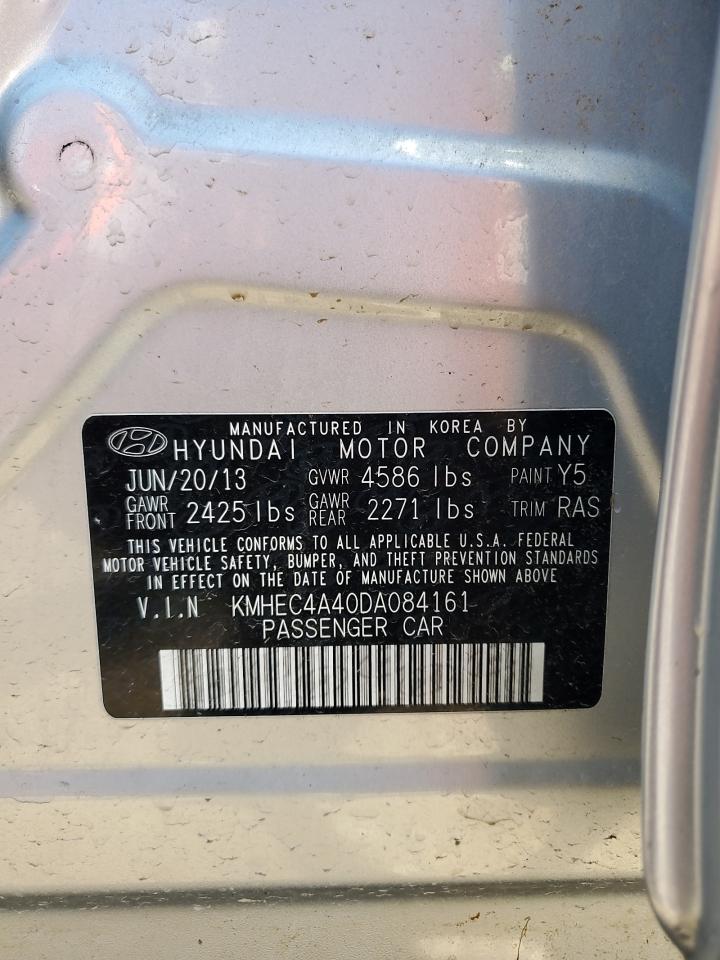 2013 Hyundai Sonata Hybrid VIN: KMHEC4A40DA084161 Lot: 65059414