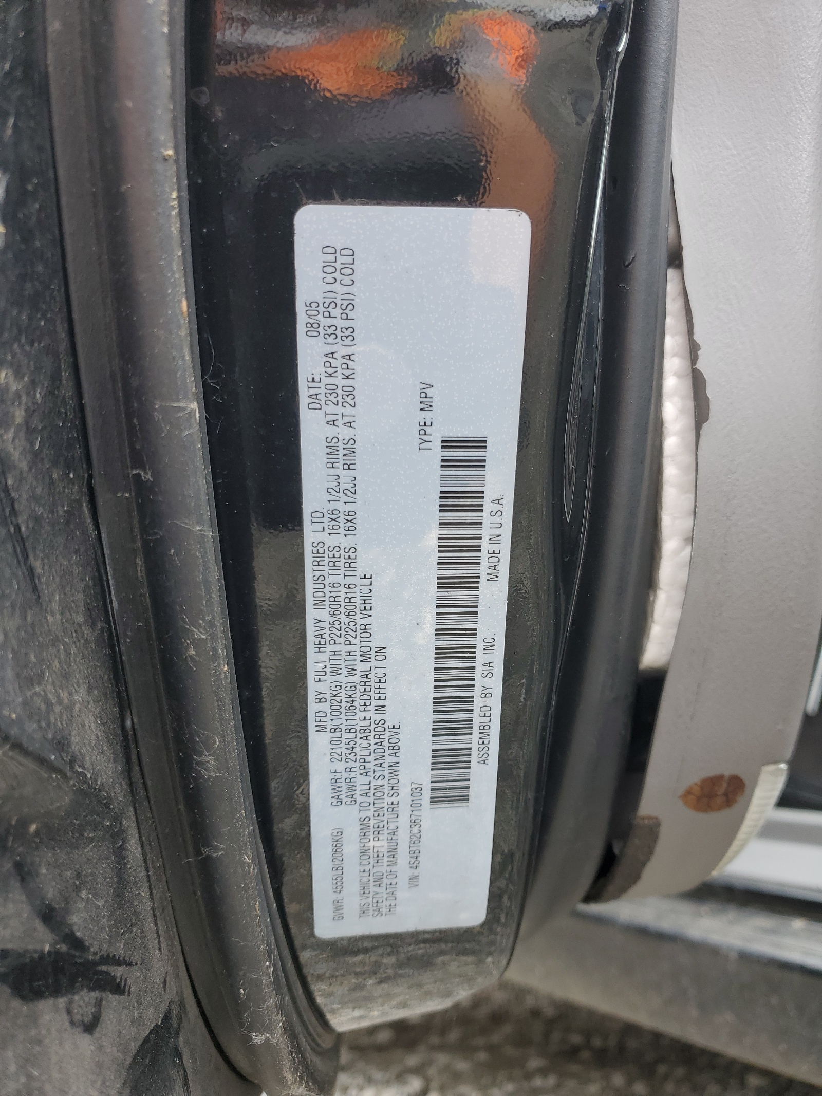 4S4BT62C367101037 2006 Subaru Baja Sport