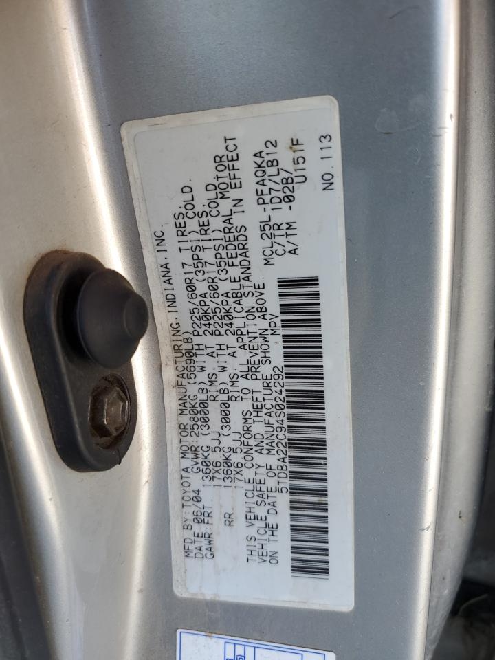 5TDBA22C94S024292 2004 Toyota Sienna Xle