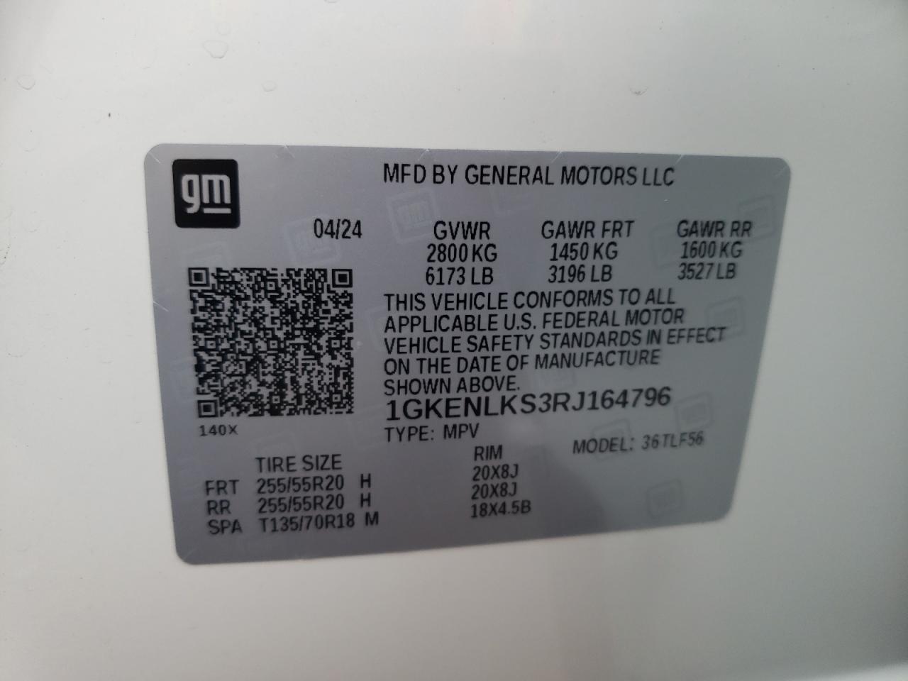 VIN 1GKENLKS3RJ164796 2024 GMC ACADIA DEN no.14