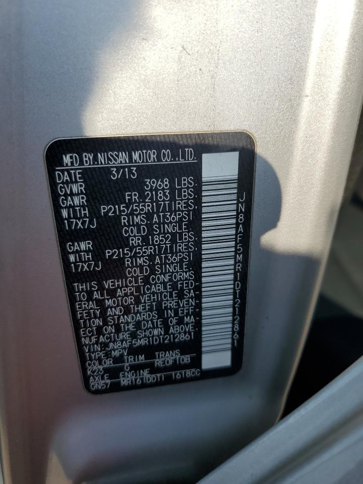 2013 Nissan Juke S VIN: JN8AF5MR1DT212861 Lot: 67279134