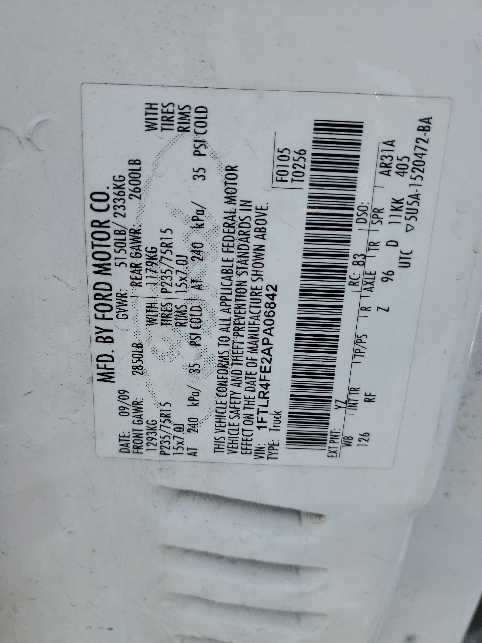 1FTLR4FE2APA06842 2010 Ford Ranger Super Cab