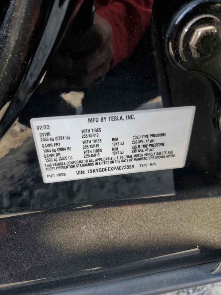 2023 Tesla Model Y VIN: 7SAYGDEEXPA073558 Lot: 66678434