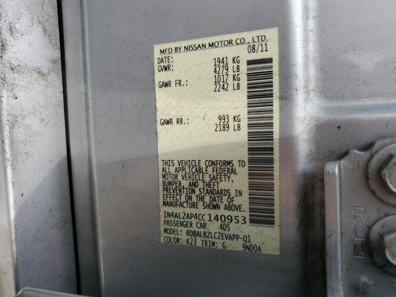 2012 Nissan Altima - Image 12