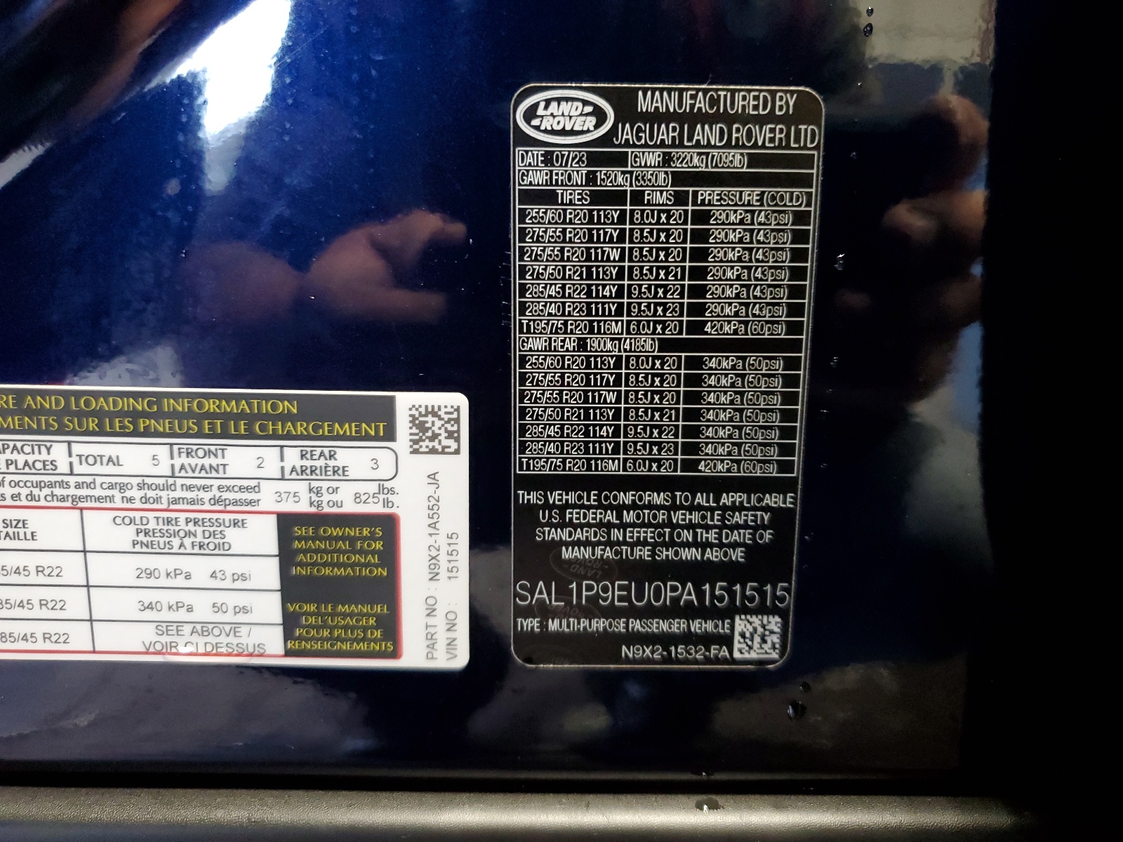 SAL1P9EU0PA151515 2023 Land Rover Range Rover Sport Dynamic Se