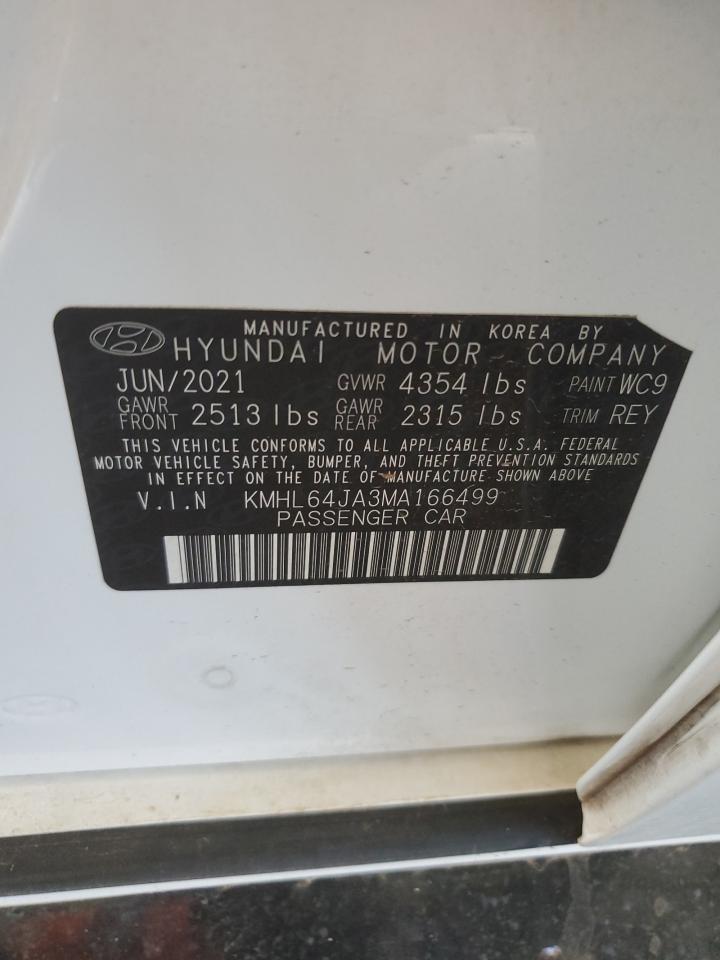 KMHL64JA3MA166499 2021 Hyundai Sonata Sel