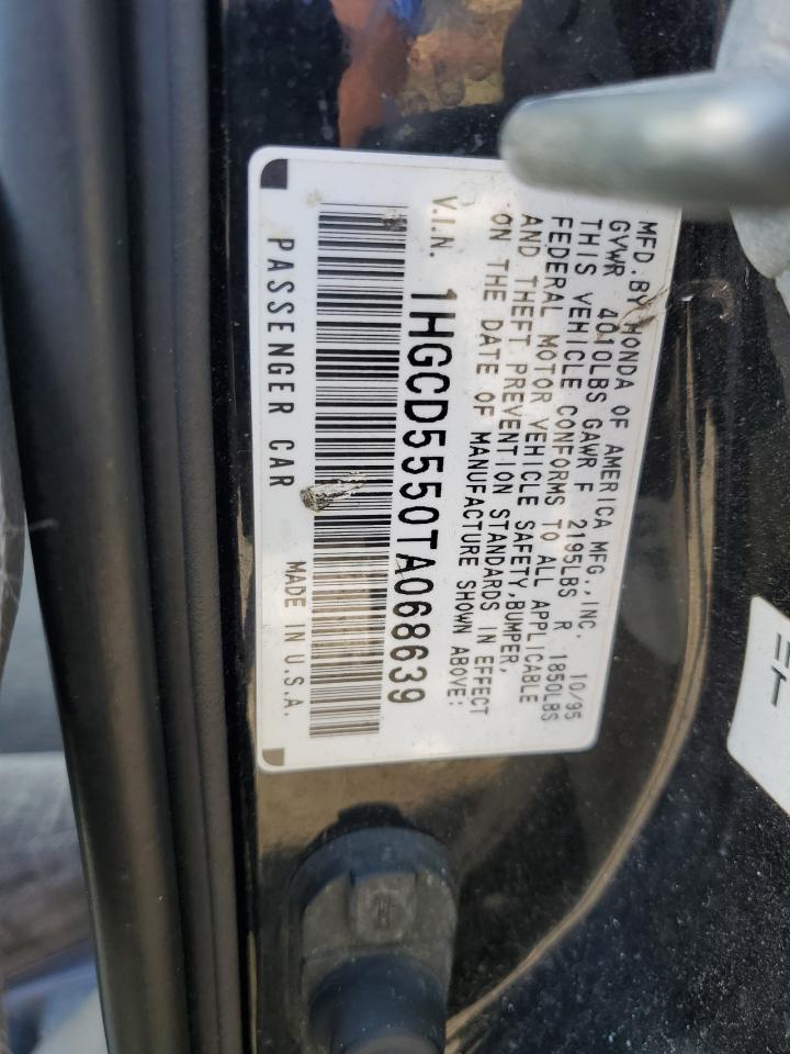 1996 Honda Accord Ex VIN: 1HGCD5550TA068639 Lot: 66709784