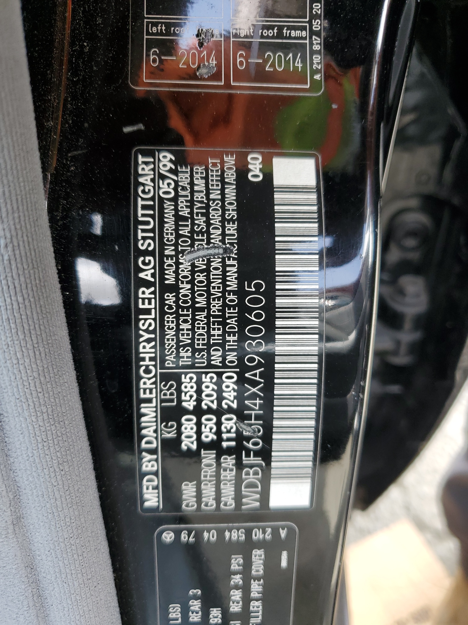 WDBJF65H4XA930605 1999 Mercedes-Benz E 320