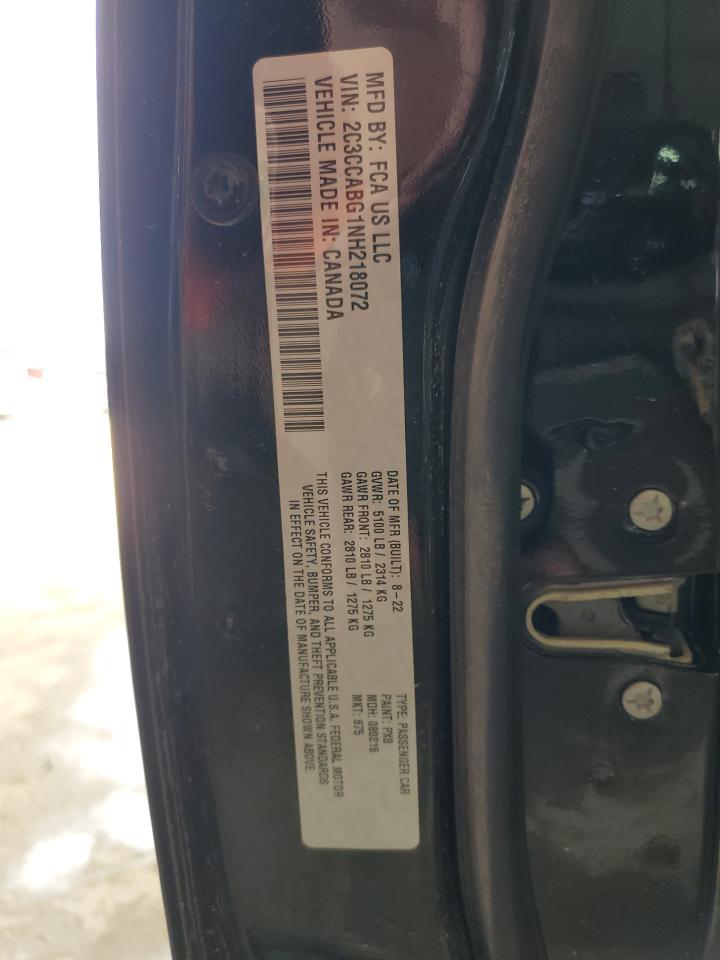 2022 Chrysler 300 S VIN: 2C3CCABG1NH218072 Lot: 68415414