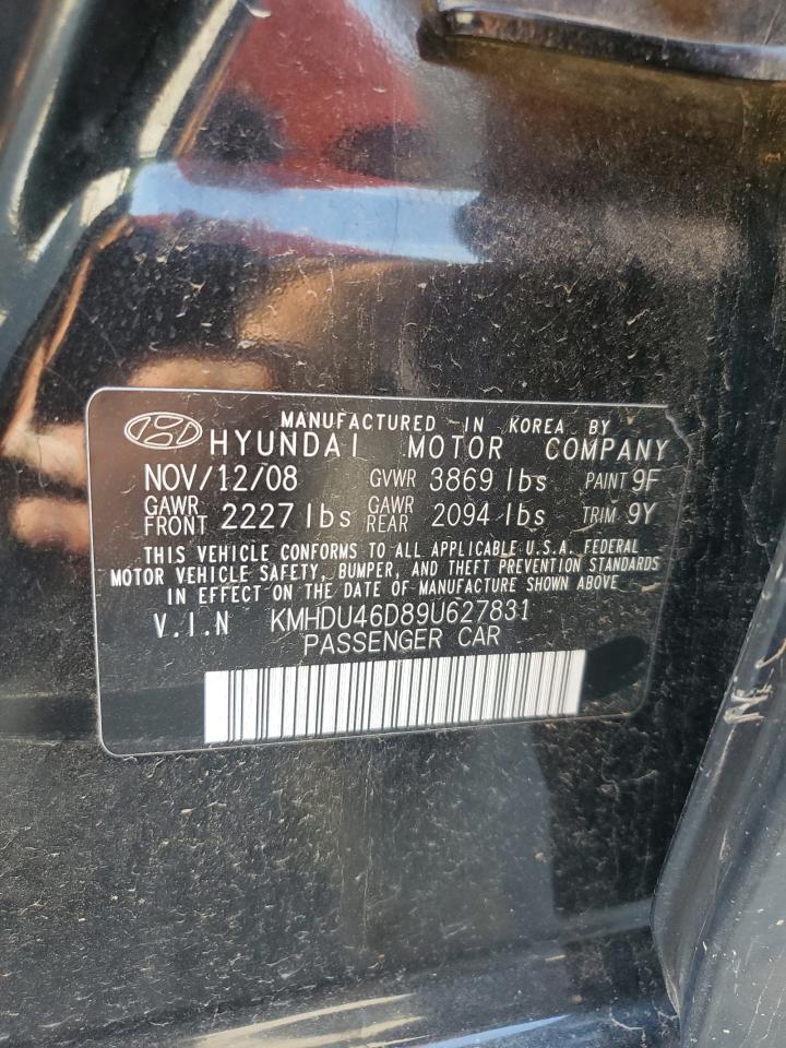 2009 Hyundai Elantra Gls VIN: KMHDU46D89U627831 Lot: 65735524