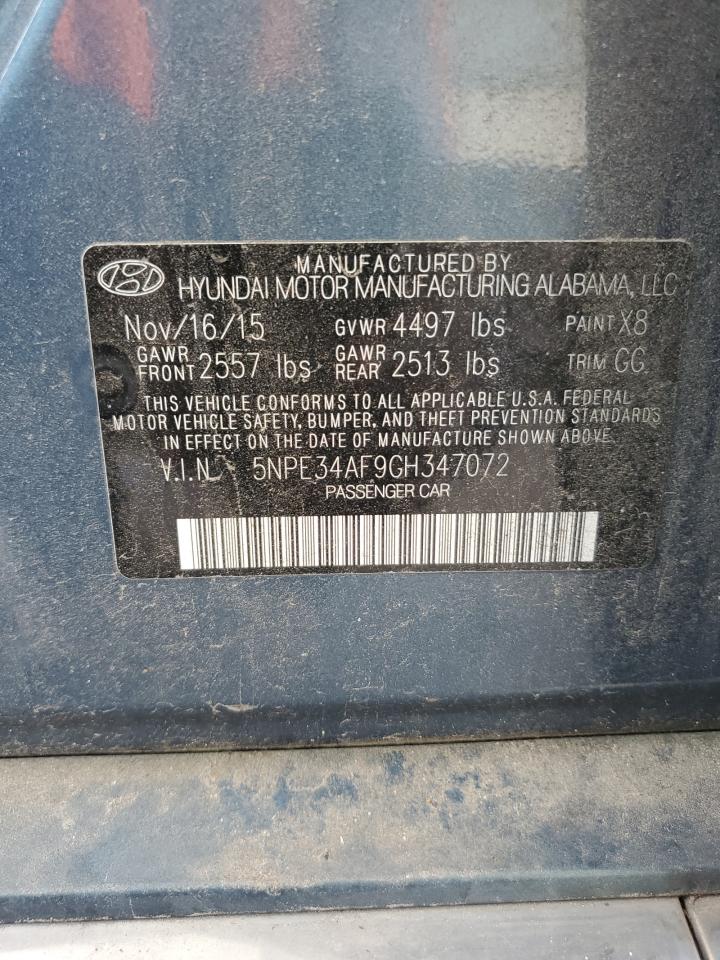 5NPE34AF9GH347072 2016 Hyundai Sonata Sport