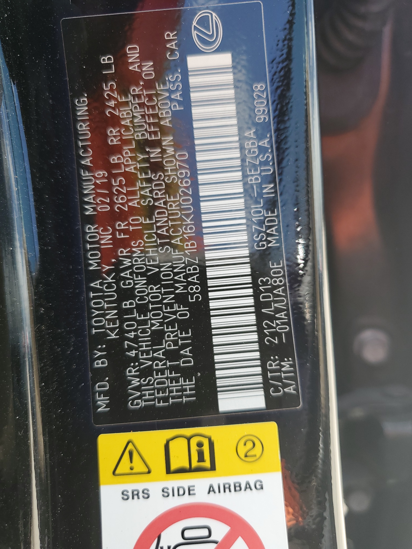 58ABZ1B16KU026970 2019 Lexus Es 350