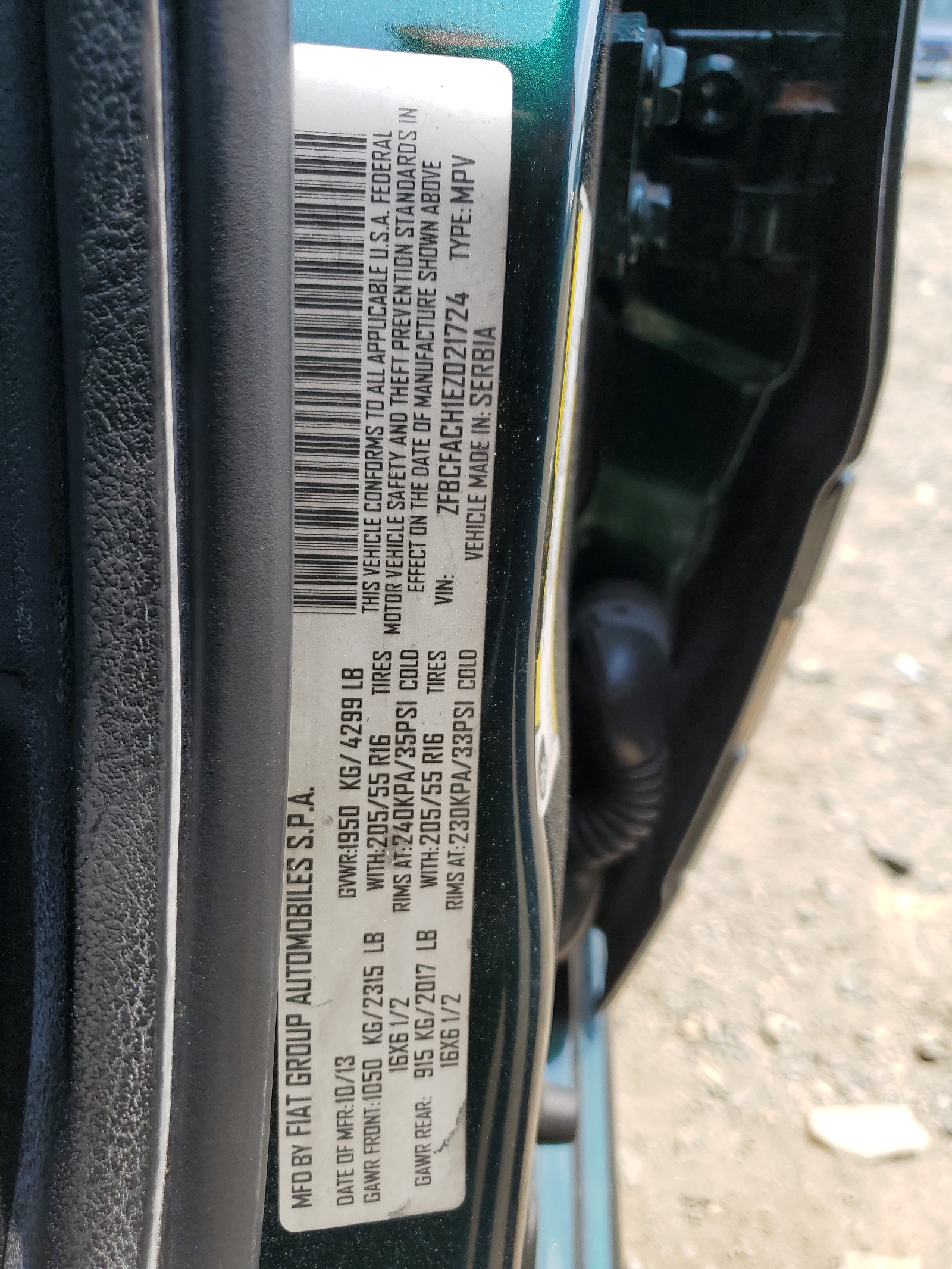 ZFBCFACH1EZ021724 2014 Fiat 500L Lounge