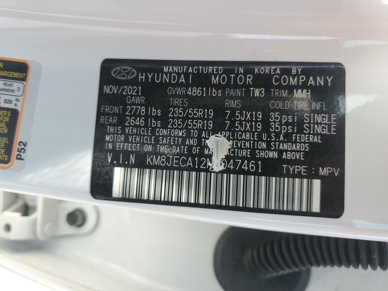 KM8JECA12NU047461 2022 HYUNDAI TUCSON - Image 16