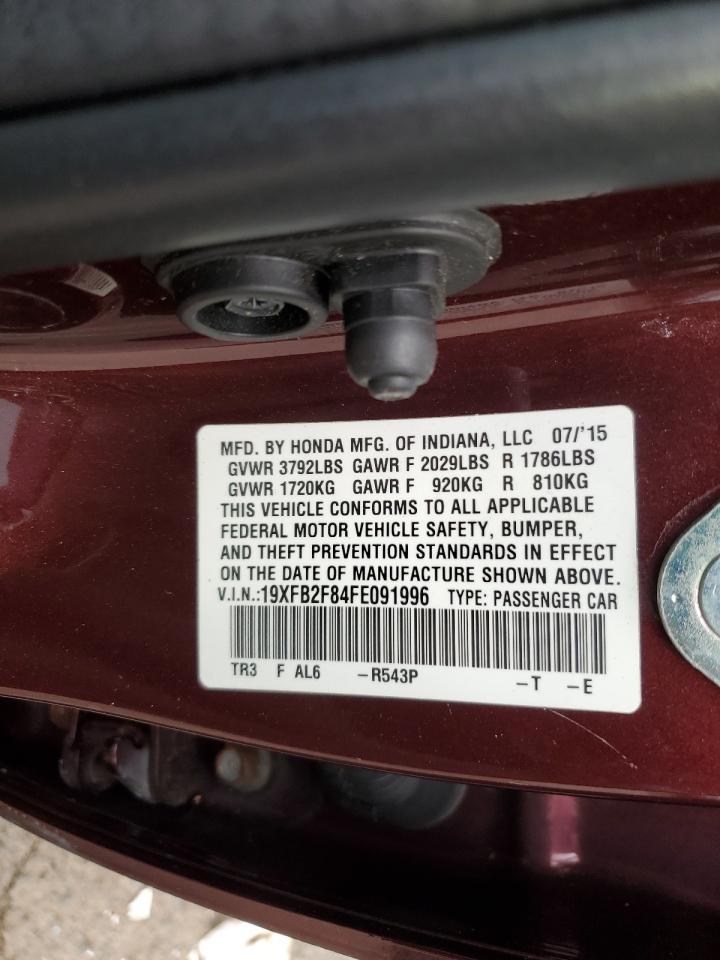 19XFB2F84FE091996 2015 Honda Civic Ex