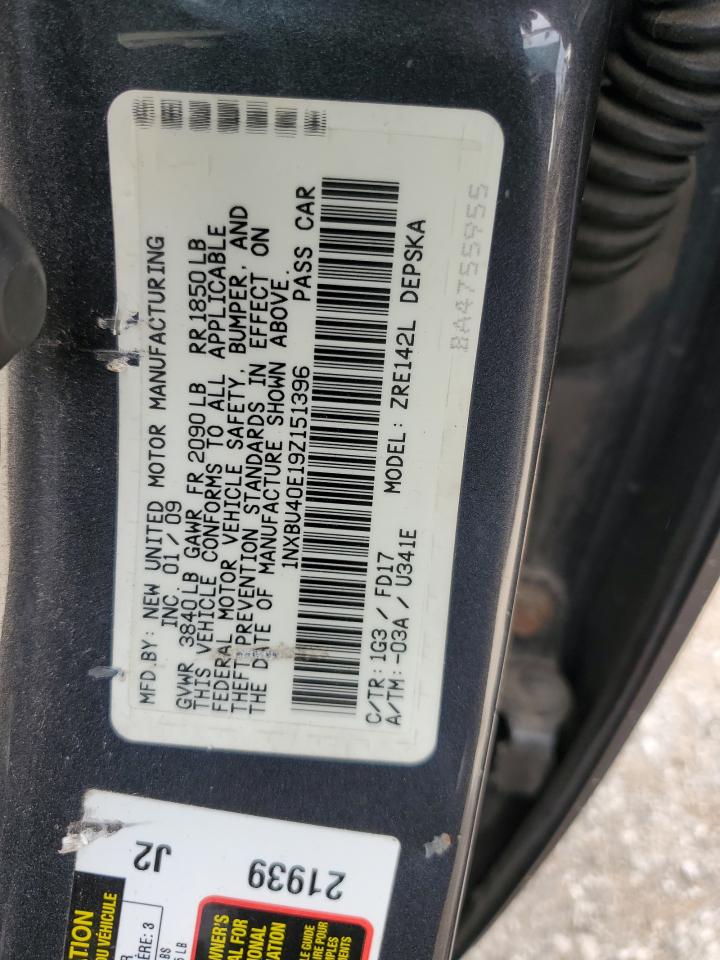 1NXBU40E19Z151396 2009 Toyota Corolla Base