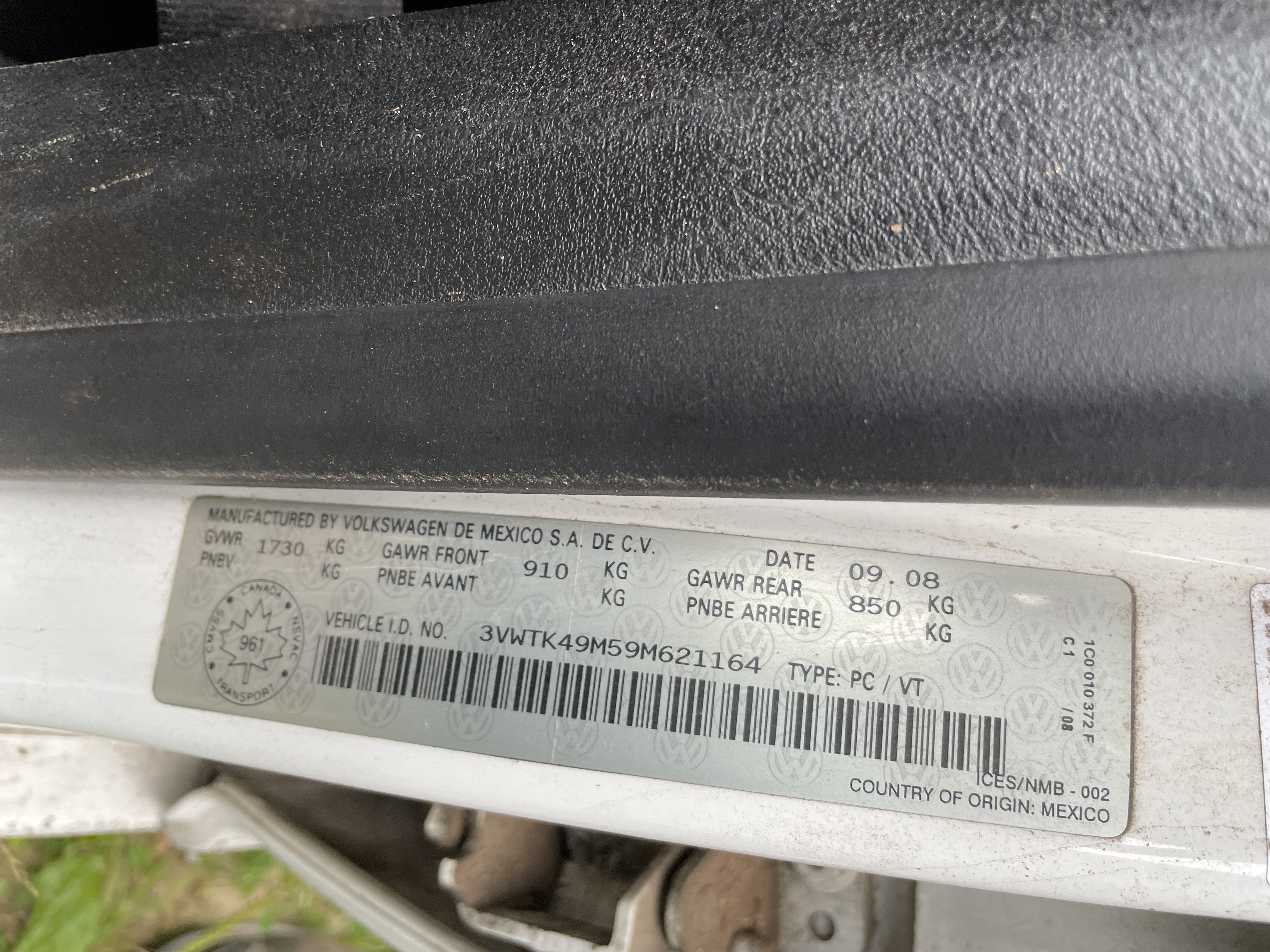 3VWTK49M59M621164 2009 Volkswagen City Jetta