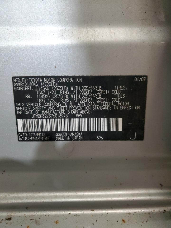 2007 Toyota Rav4 Sport VIN: JTMBK32V376016973 Lot: 67578054