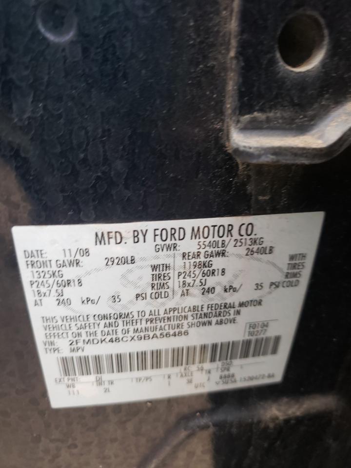 2FMDK48CX9BA56486 2009 Ford Edge Sel