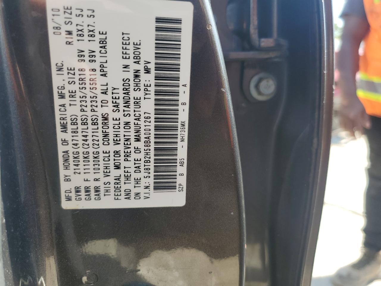 5J8TB2H58BA001267 2011 Acura Rdx Technology