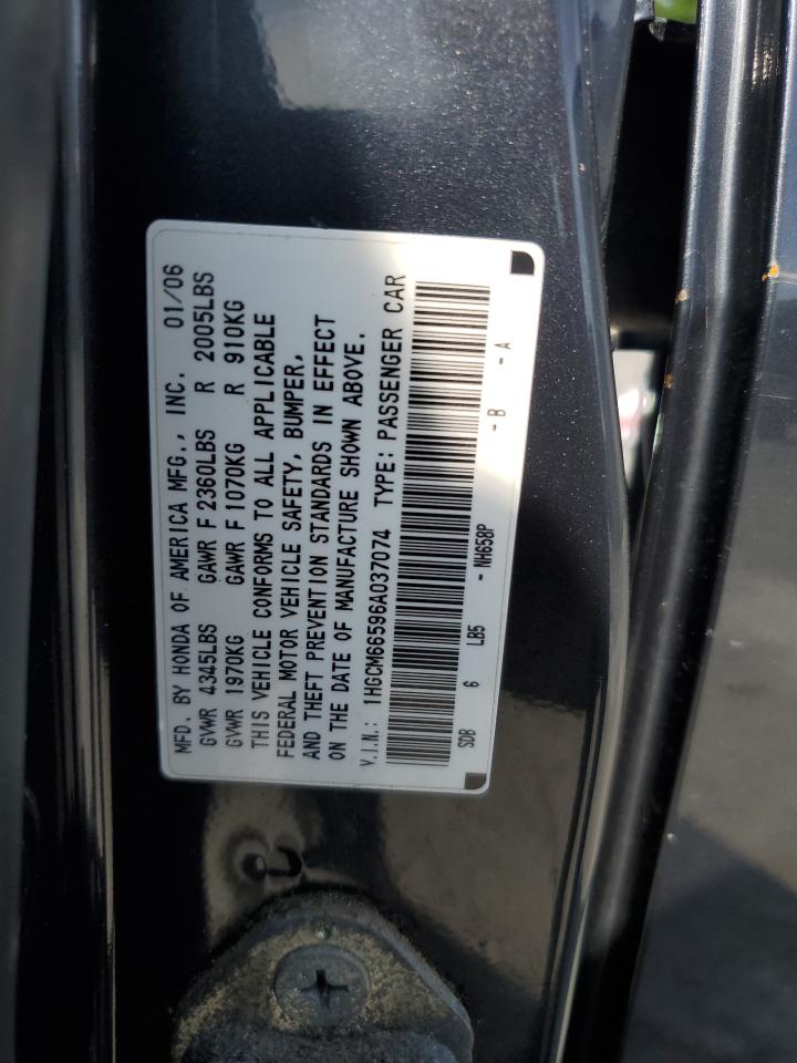 2006 Honda Accord Ex VIN: 1HGCM66596A037074 Lot: 67240814