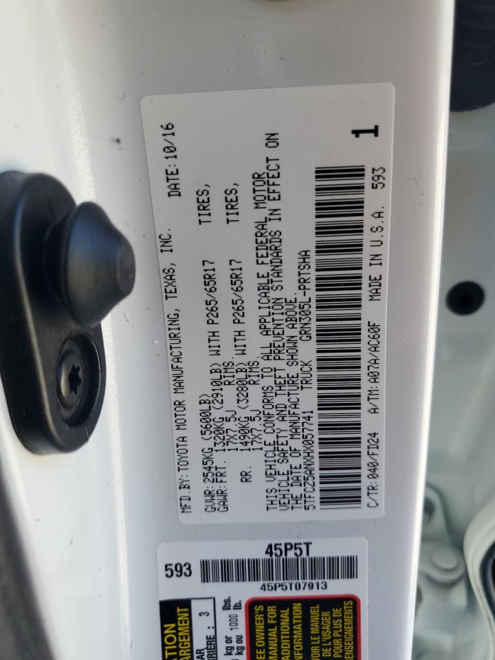 2017 Toyota Tacoma Double Cab VIN: 5TFCZ5ANXHX057741 Lot: 66569054