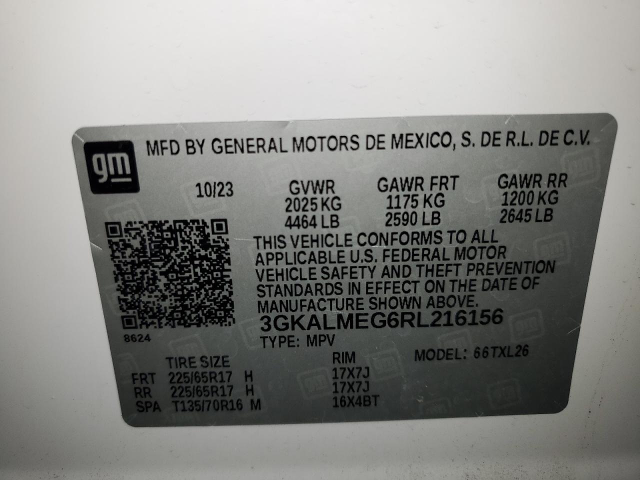 VIN 3GKALMEG6RL216156 2024 GMC TERRAIN no.14