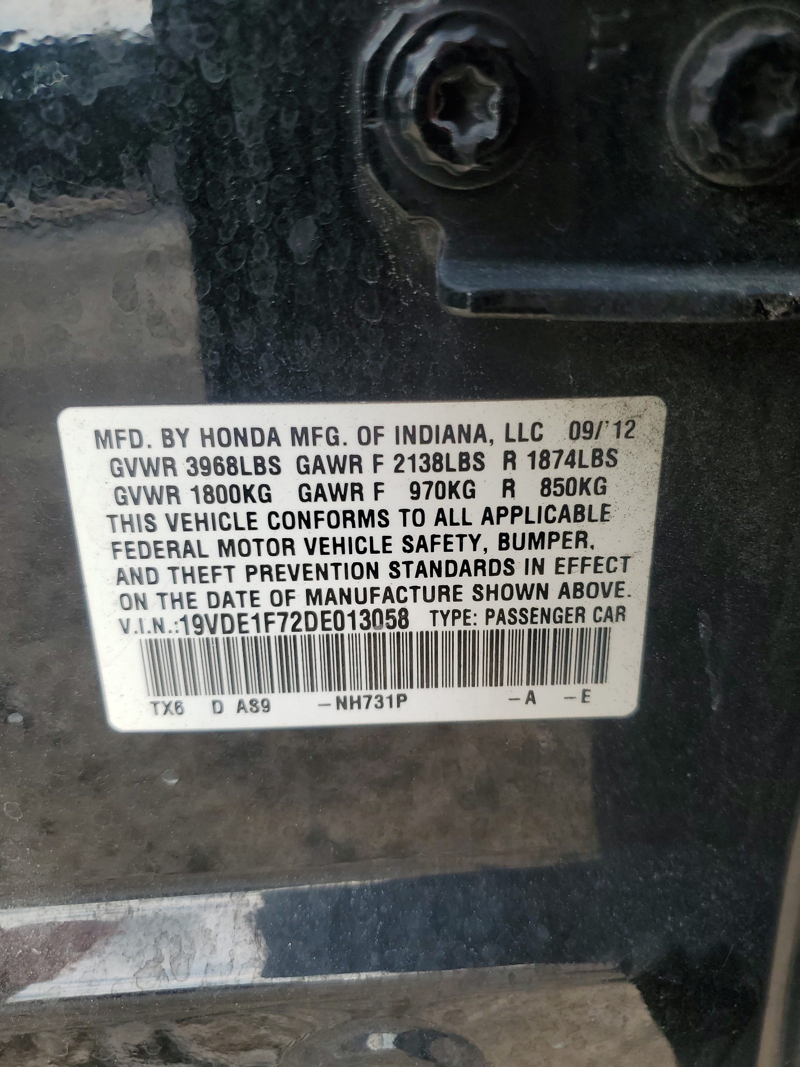 19VDE1F72DE013058 2013 Acura Ilx 20 Tech