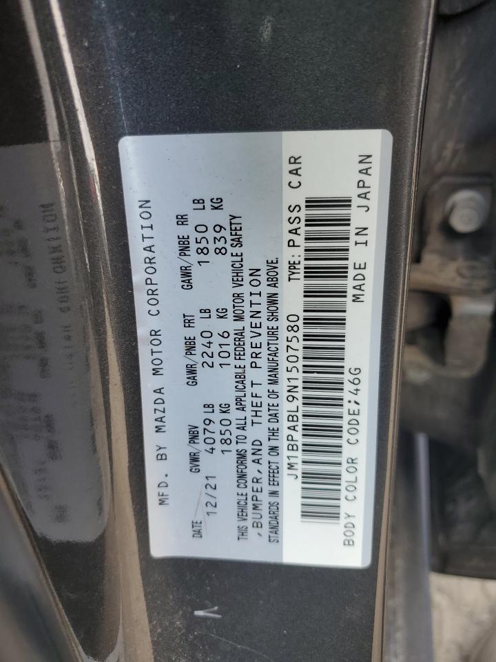 JM1BPABL9N1507580 2022 Mazda 3 Select