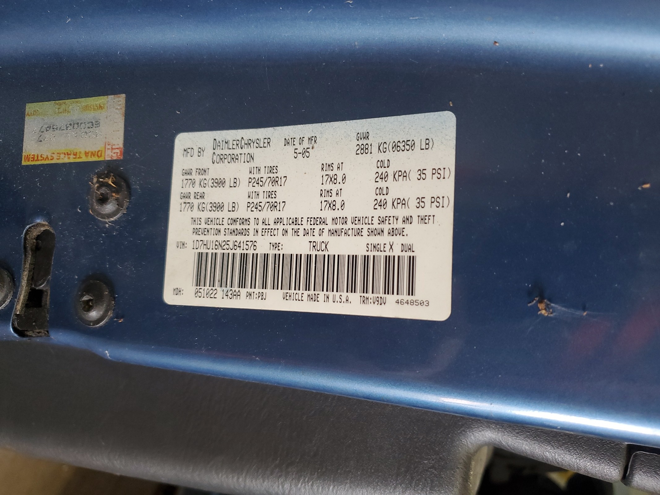 1D7HU16N25J641576 2005 Dodge Ram 1500 St