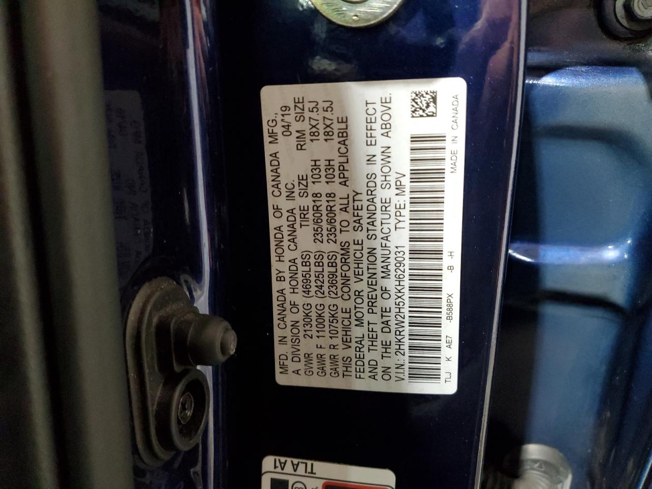 2019 Honda Cr-V Ex VIN: 2HKRW2H5XKH629031 Lot: 65710734