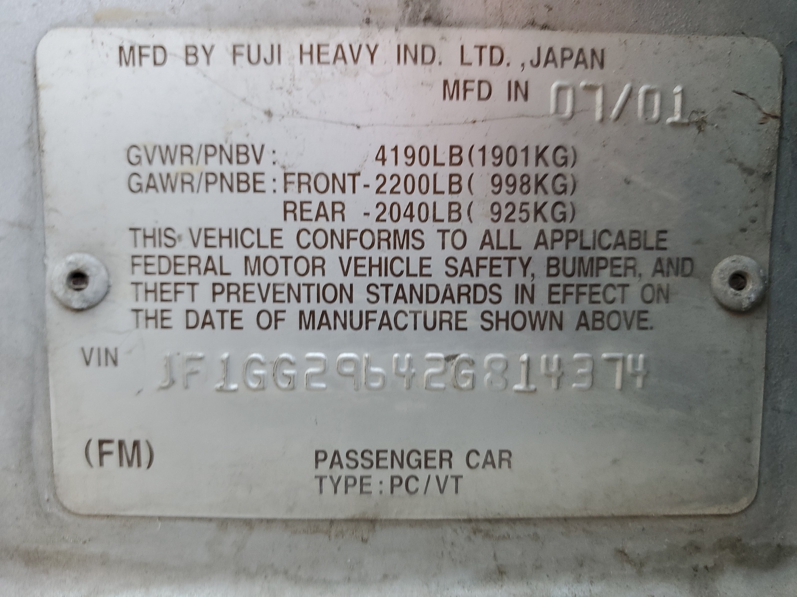 JF1GG29642G814374 2002 Subaru Impreza Wrx