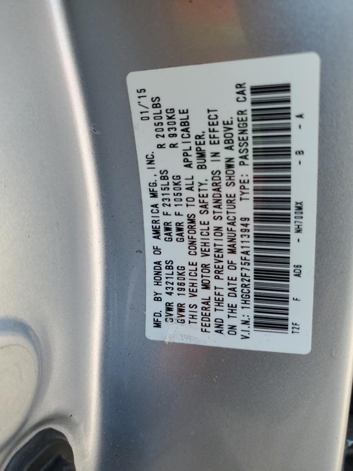 1HGCR2F75FA113949 2015 Honda Accord Ex