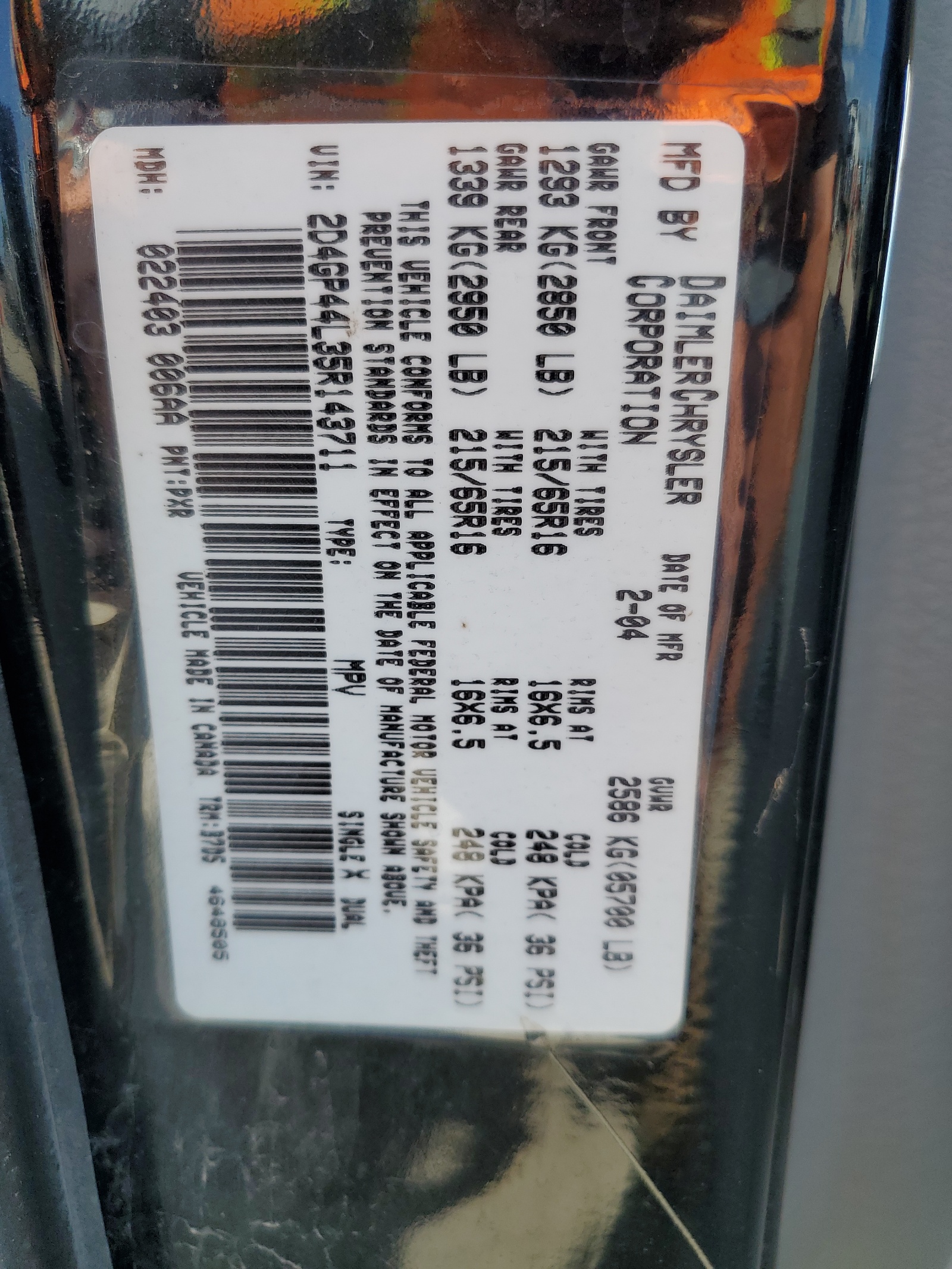 2D4GP44L35R143711 2005 Dodge Grand Caravan Sxt