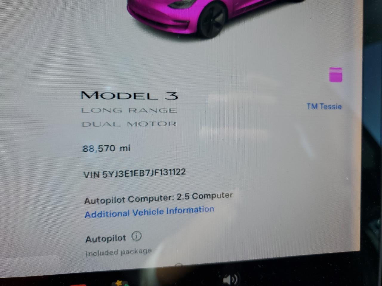 2018 Tesla Model 3 VIN: 5YJ3E1EB7JF131122 Lot: 68167744