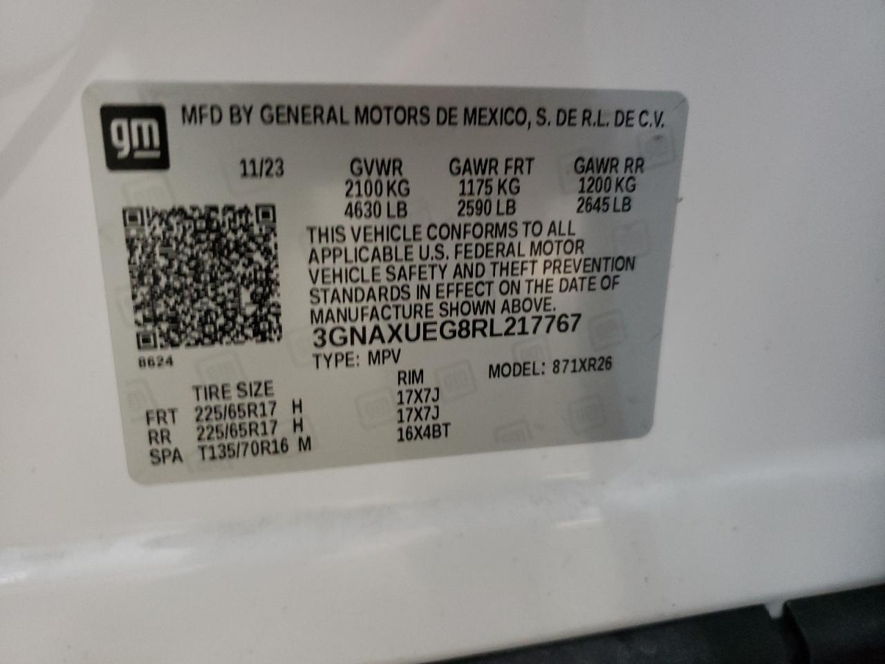 3GNAXUEG8RL217767 2024 CHEVROLET EQUINOX - Image 13