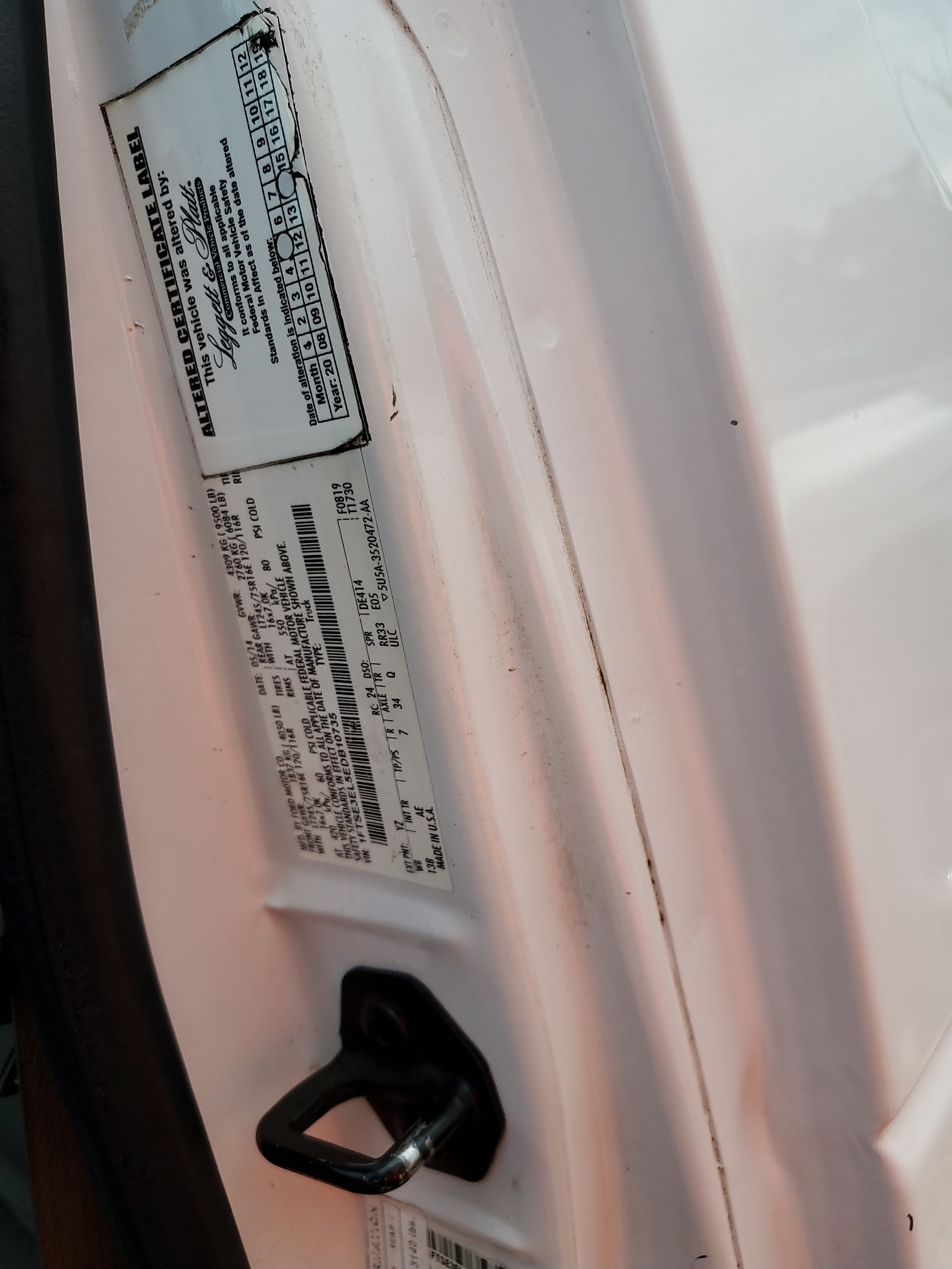 1FTSE3EL5EDB10735 2014 Ford Econoline E350 Super Duty Van