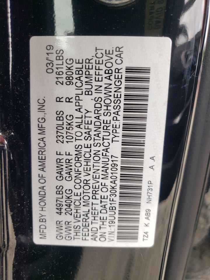 19UUB1F30KA010917 2019 Acura Tlx