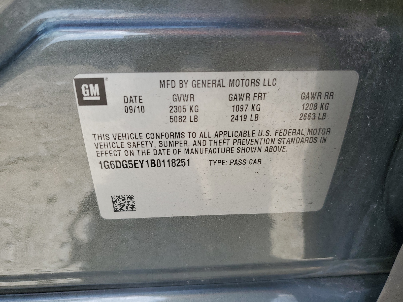 1G6DG5EY1B0118251 2011 Cadillac Cts Luxury Collection