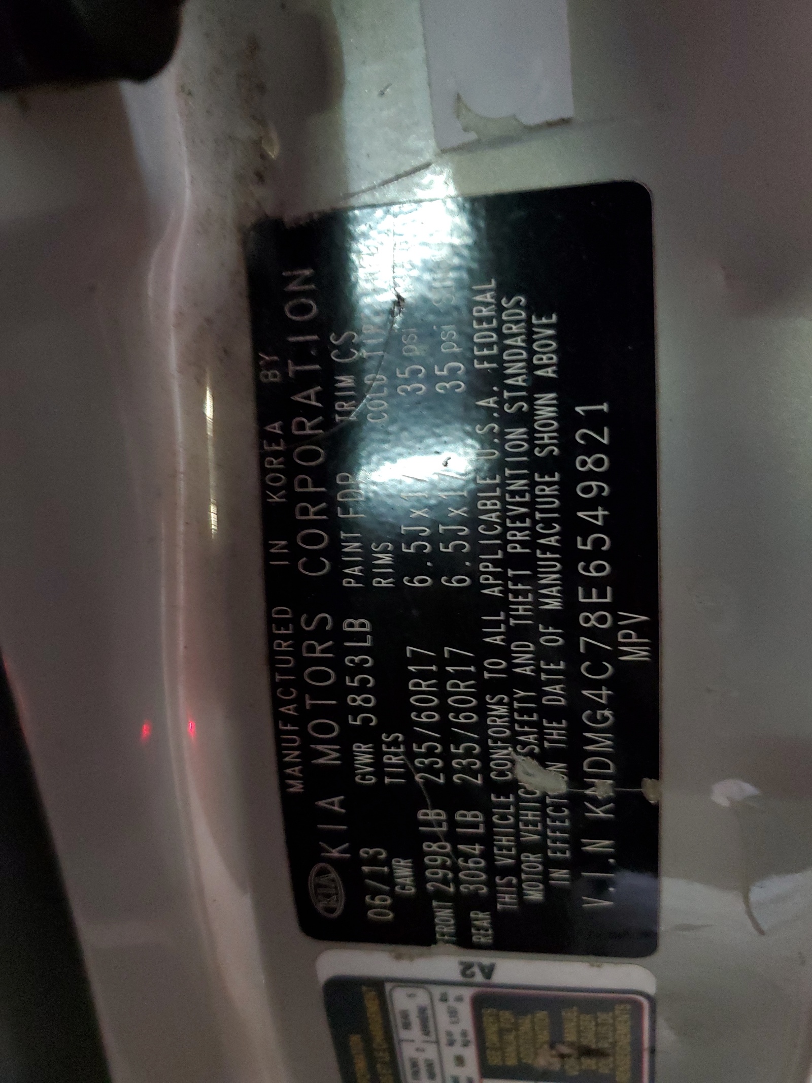 2014 Kia Sedona Lx vin: KNDMG4C78E6549821