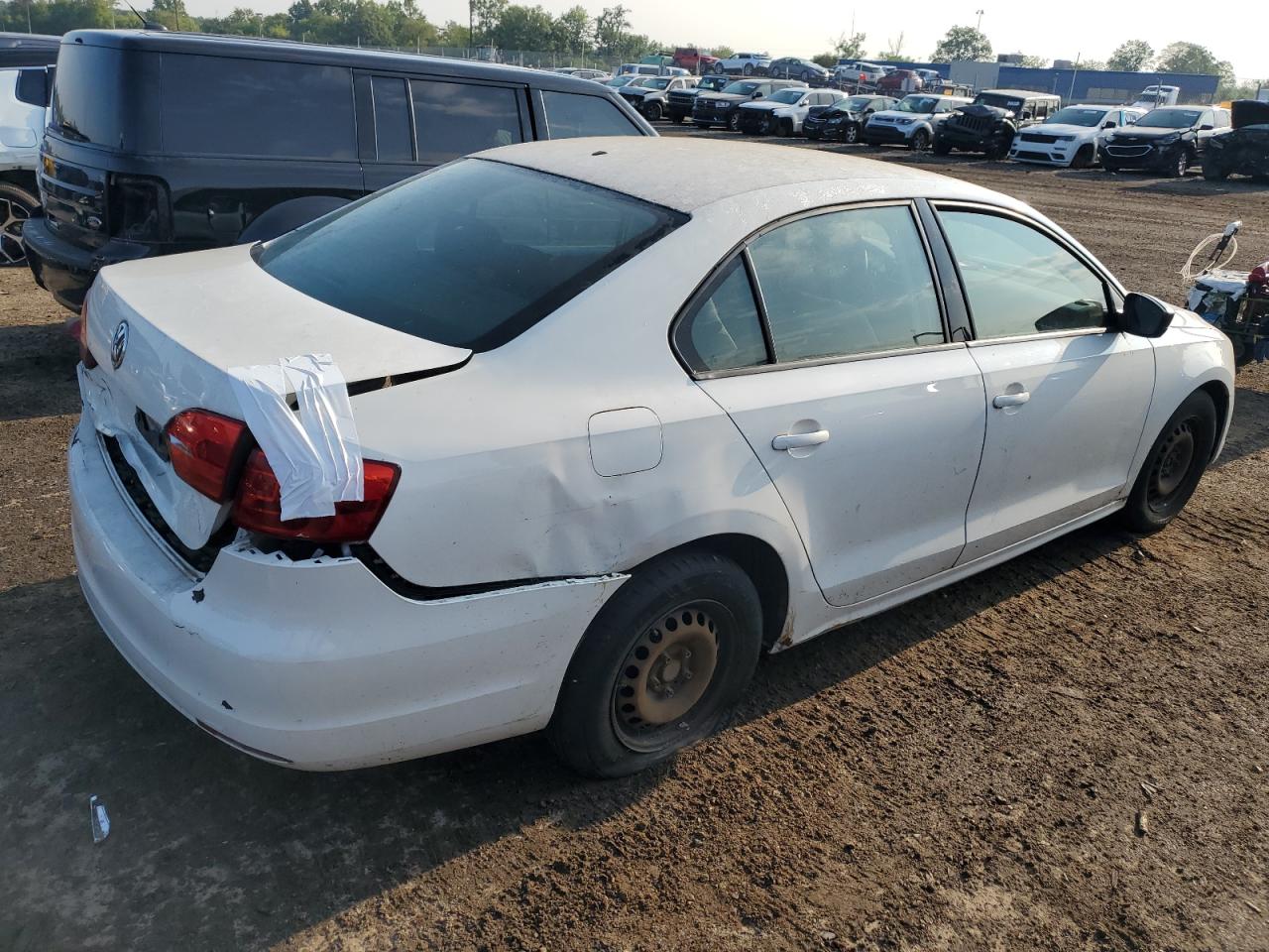 2013 Volkswagen Jetta Base white null gas 3VW2K7AJ0DM292235 photo #4