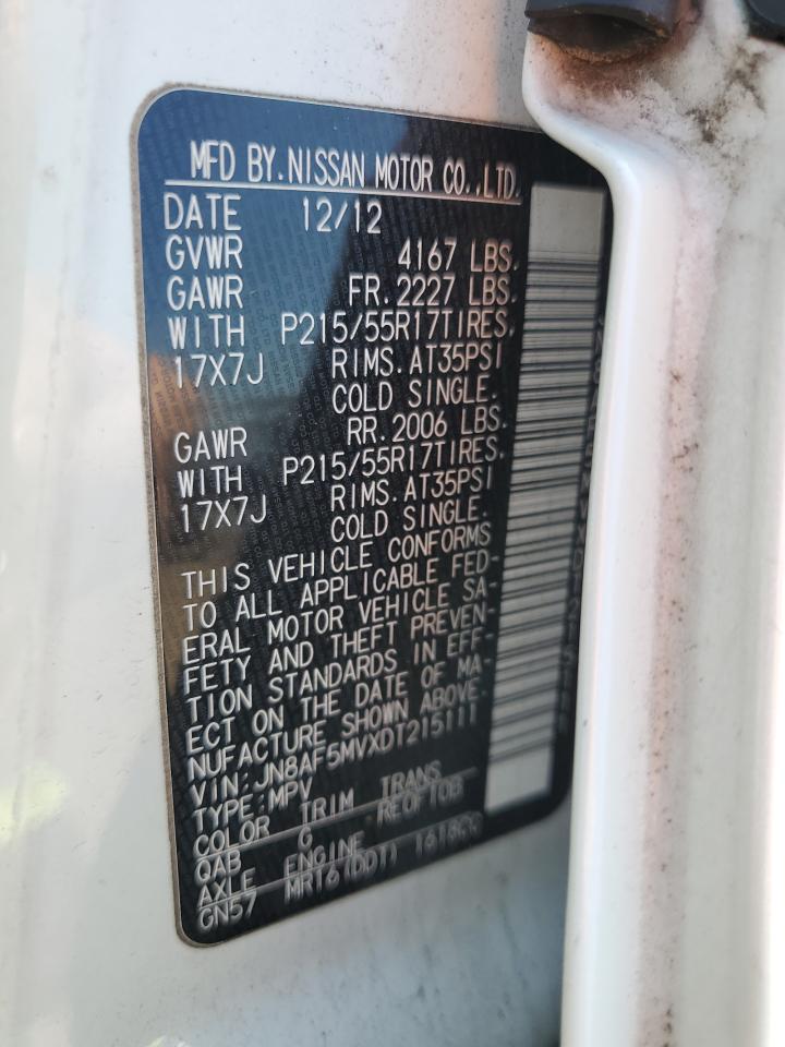 2013 Nissan Juke S VIN: JN8AF5MVXDT215111 Lot: 68736754