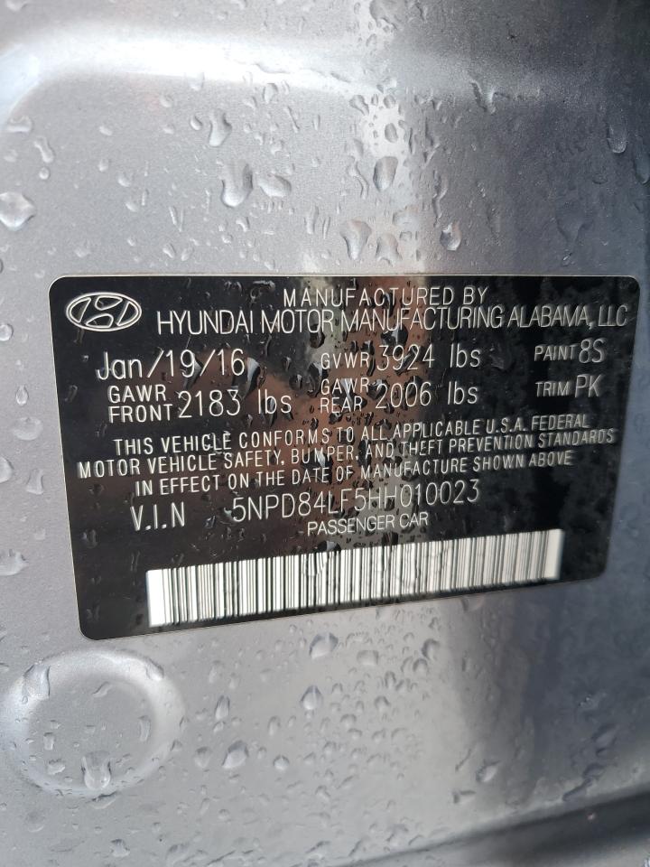 2017 Hyundai Elantra Se VIN: 5NPD84LF5HH010023 Lot: 65766654