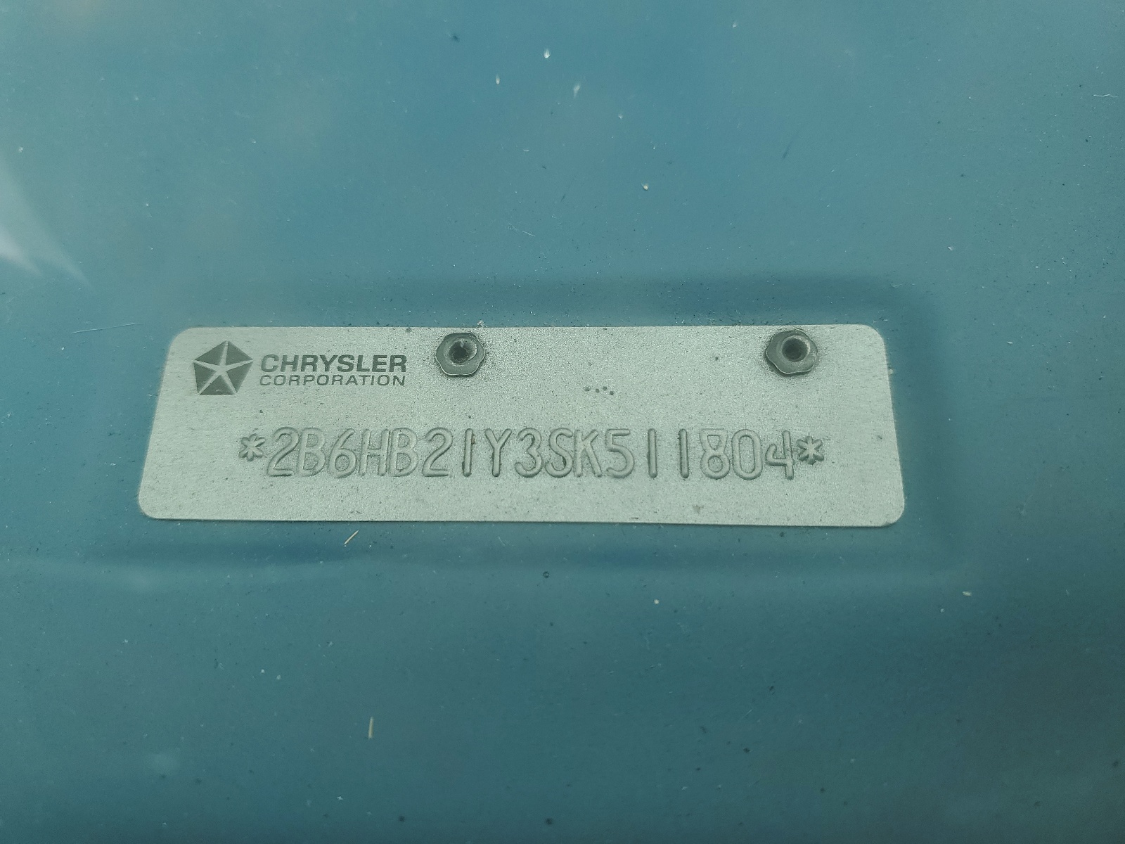 2B6HB21Y3SK511804 1995 Dodge Ram Van B2500