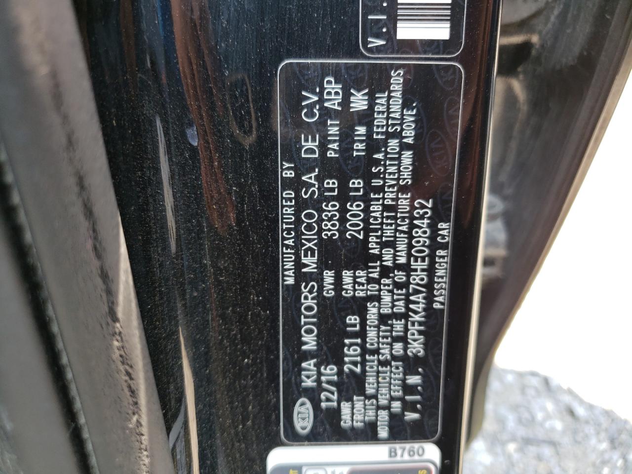 2017 Kia Forte Lx VIN: 3KPFK4A78HE098432 Lot: 68667794