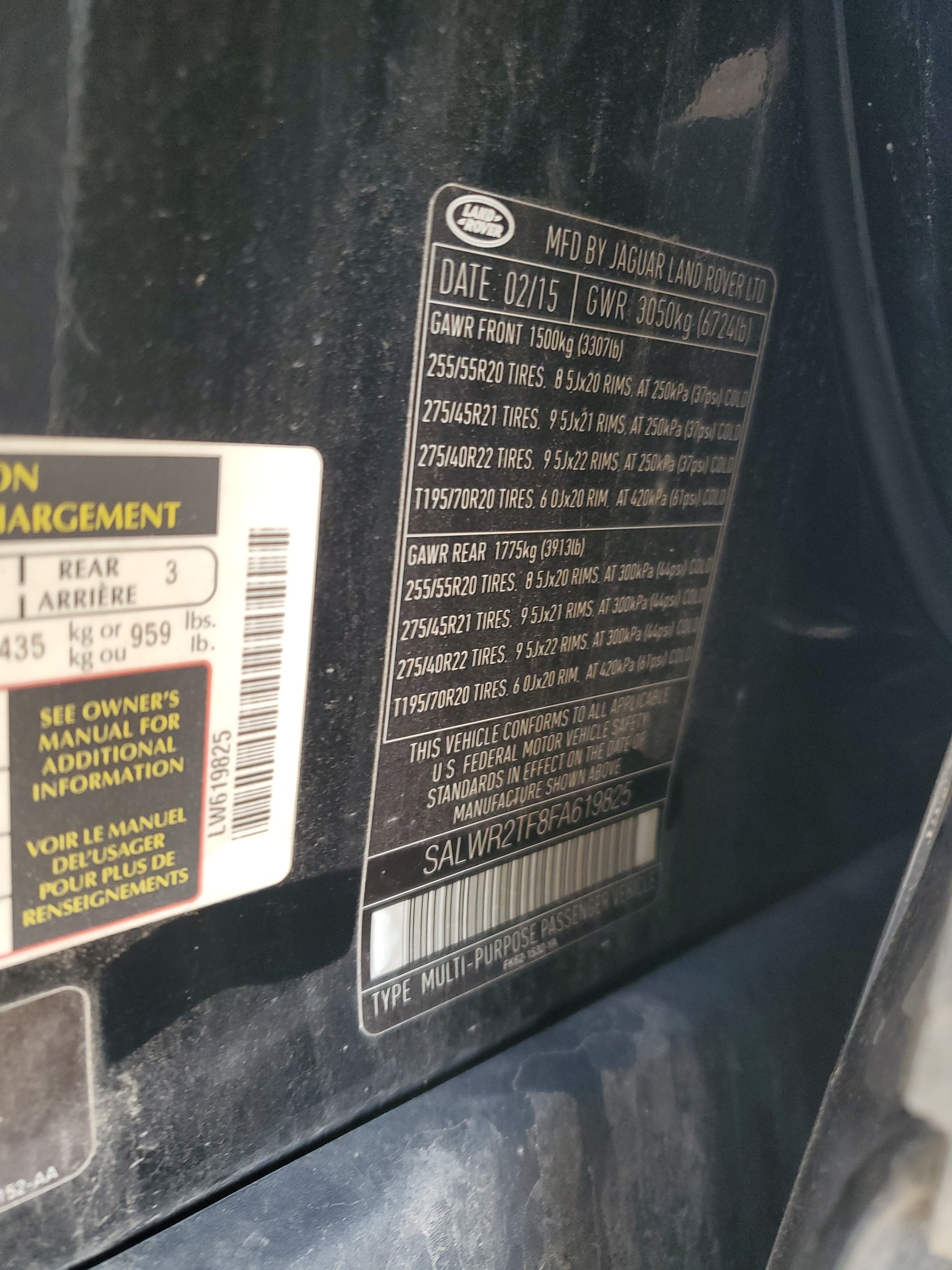 SALWR2TF8FA619825 2015 Land Rover Range Rover Sport Sc