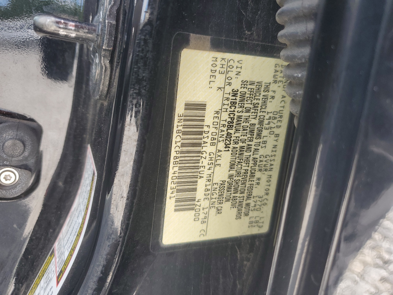 3N1BC1CP8BL402341 2011 Nissan Versa S