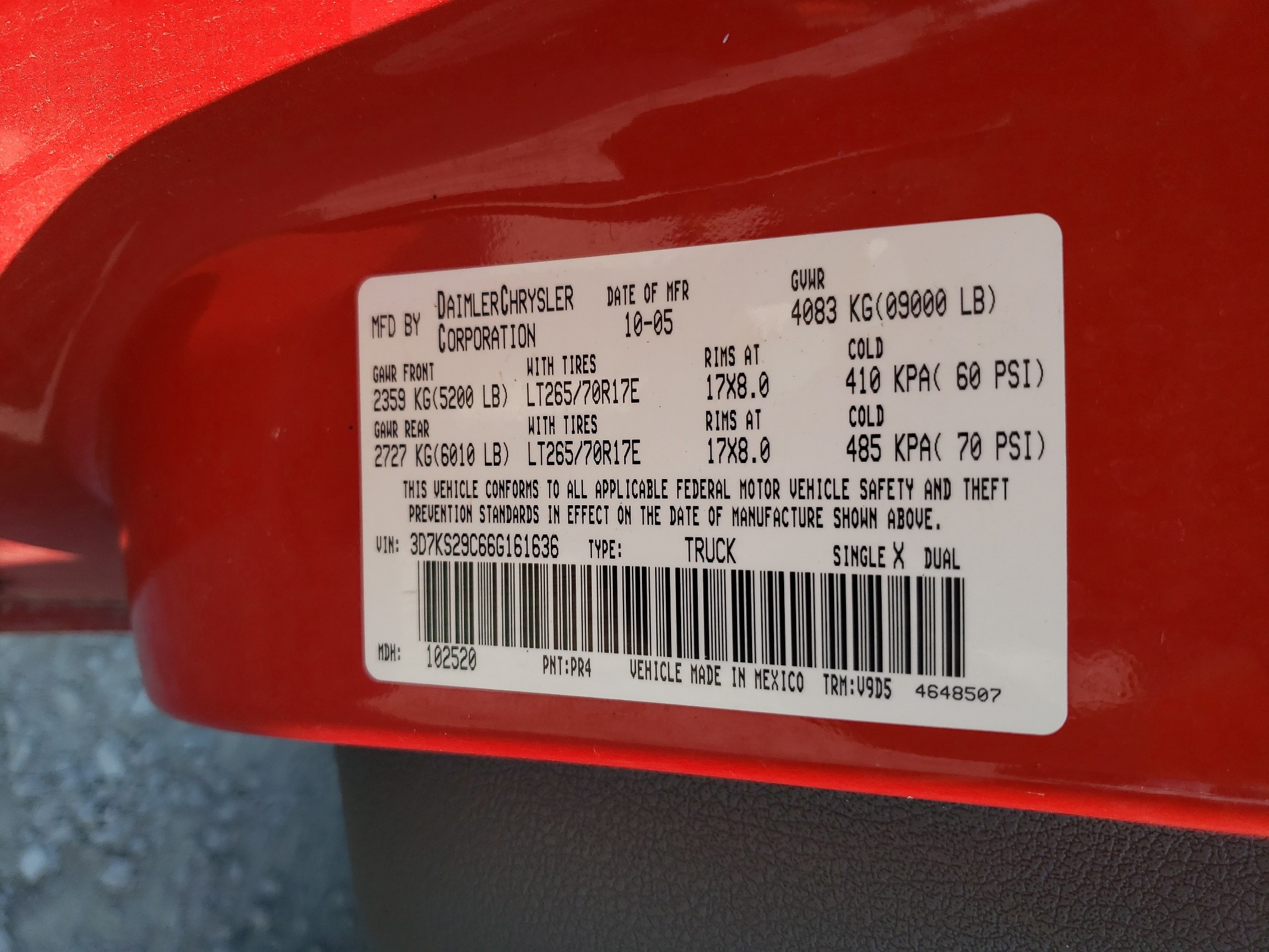 3D7KS29C66G161636 2006 Dodge Ram 2500