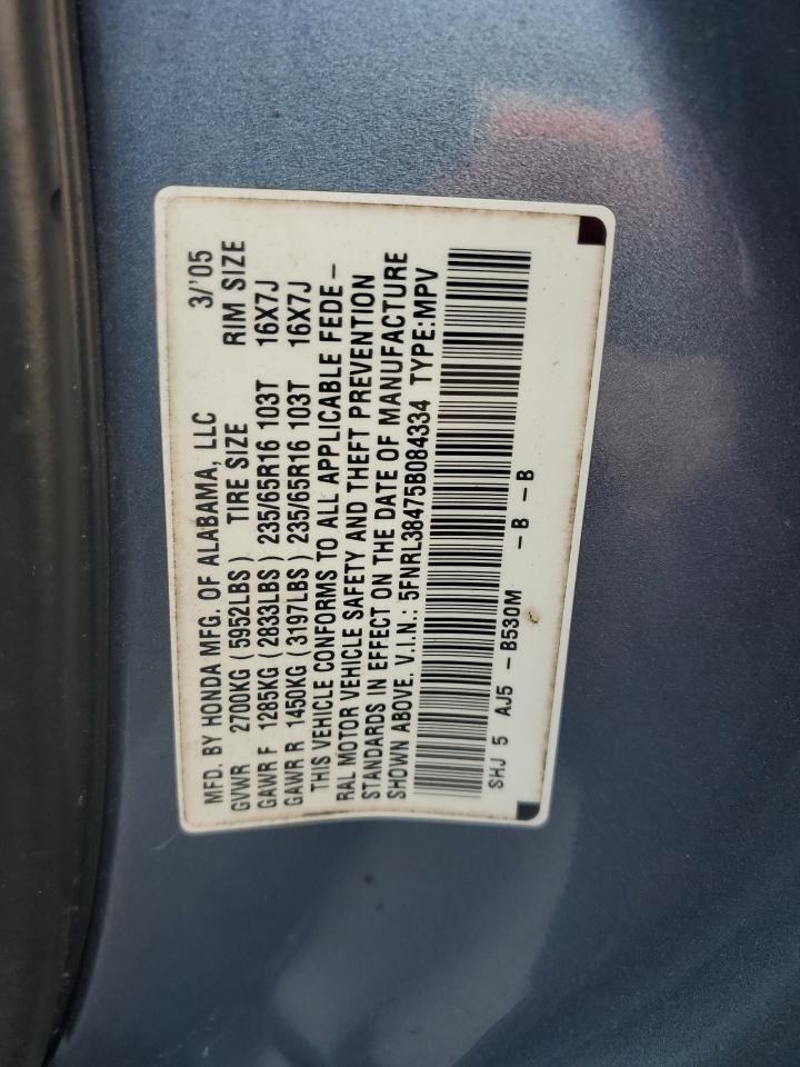 5FNRL38475B084334 2005 Honda Odyssey Ex