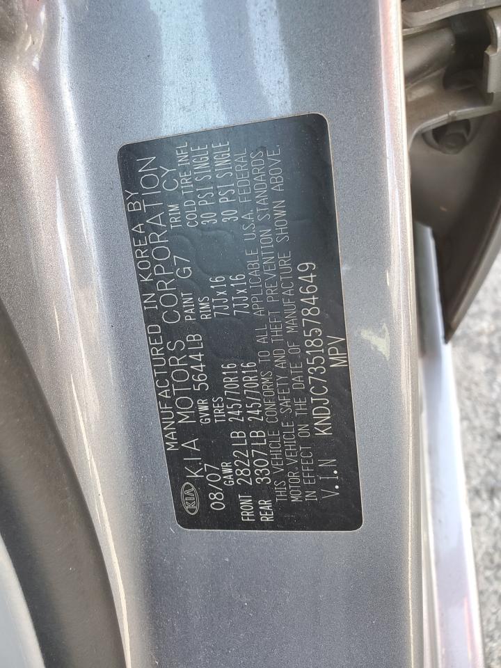 2008 Kia Sorento Ex VIN: KNDJC735185784649 Lot: 68341704